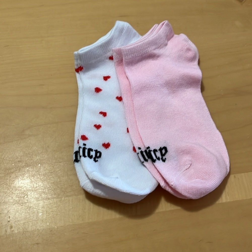 Juicy Coutour Pink and White Ankle Socks Set